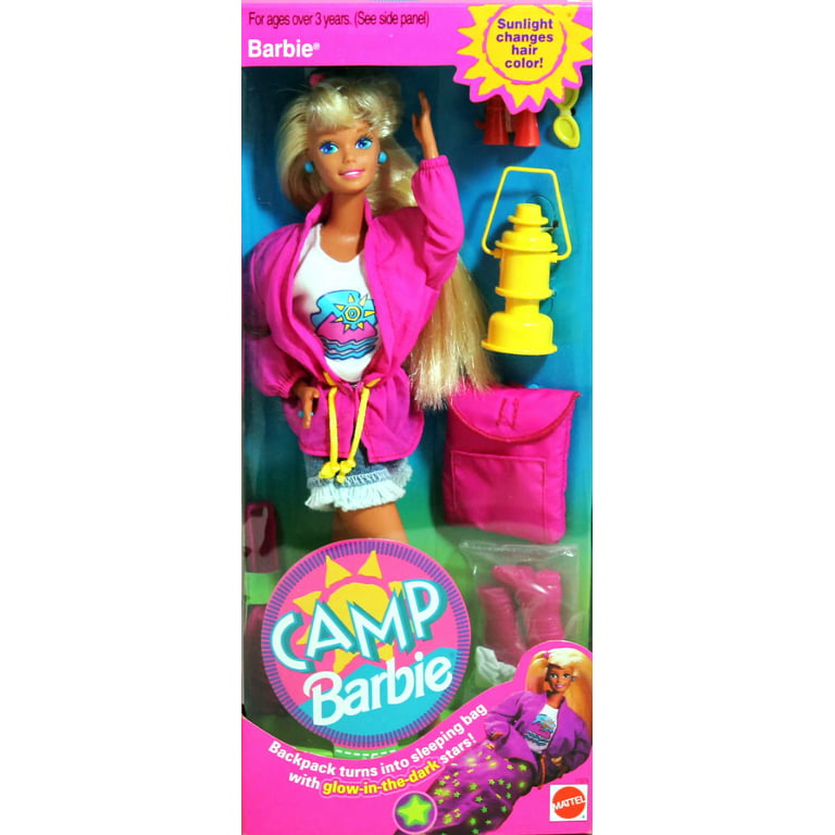 Camp Barbie Doll with Sleeping Bag Backpack 1993 Mattel 11074