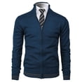thumbnail image 3 of H2H Mens Casual Slim Fit Knitted Cardigan Zip-up Long Sleeve Thermal (CMOCAL062), 3 of 6