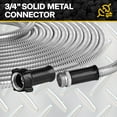 thumbnail image 4 of Metal Garden Hose Water Hose 100ft Heavy Duty Stainless Steel Water Pipe with Sprayer & Nozzle Flexible Lightweight Hose No Kink Pet Proof Hose for Yard, Outdoors, Rv, 4 of 6