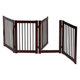 VINGLI 81 Wide Free Standing Pet Gate for Dogs 30 Tall Dog Gates for The House Doorways Stairs Dog Fence Indoor Puppy Gate Espresso Walmart