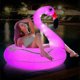 thumbnail image 2 of Inflatable Flamingo Pool Floats With Lights, Solar Powered Flamingo Swim Tube Rings, 2 of 5