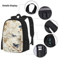 thumbnail image 3 of Disketp Elegant Butterflies And Pearls Large Capacity Backpack Lunch Bag Pencil Case Combination 3 Piece Set for Student, 3 of 7