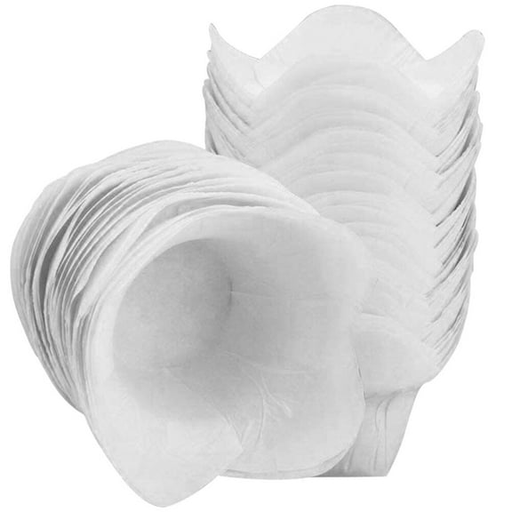Raindrops 100Pcs White Style Baking Cups for Baking and Cake Shops Greaseproof