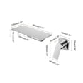 thumbnail image 2 of YYAO Waterfall Bathroom Sink Faucet, Wall-Mounted Kitchen Sink Faucet, Silver, 2 of 6
