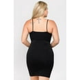 thumbnail image 4 of K-Cliffs Women's Plus Size Seamless Spaghetti Strap Cami Slip Bodycon Tank Dress, Black, One size, 4 of 6