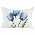 thumbnail image 2 of Blue Tulip Queen Size Pillow Cover, Pillowcase Protectors with Zipper, Breathable Decorative Throw Pillow Case Cover, Abstract Flower Country Farm Floral White Pillow Shams for Couch Sofa 20x30Inch, 2 of 8