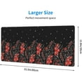 thumbnail image 5 of Extended Gaming Mouse Pad (31.5x12 in), Large Stable Rubber Base Mousepad with Stitched Edges, Keyboard Mouse Mat Desk Pad for Work, Game, Office, Home - Beautiful Floral, 5 of 6