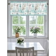 thumbnail image 4 of Curtain Valance for Windows,Nautical Anchor Starfish Lighthouse Kitchen Valances Rod Pocket Short Curtains,Ocean Shell Vintage Teal Stripe Window Treatment Panel for Bedroom Bathroom 42"x12", 4 of 7