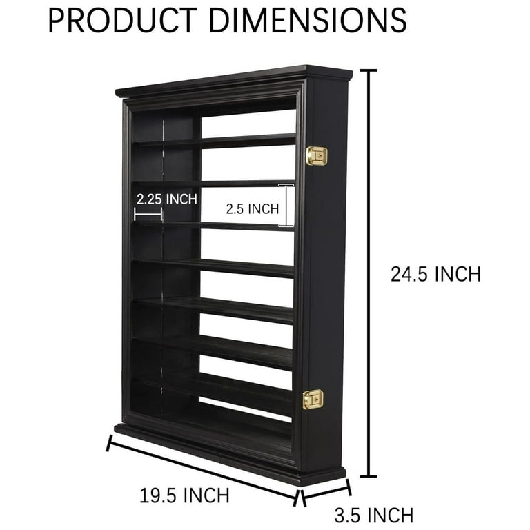 Displays2go Tempered Glass Display Cases with Lighting, Full Vision,  Locking, Painted MDF Base – Silver (GTEC48LEDS)