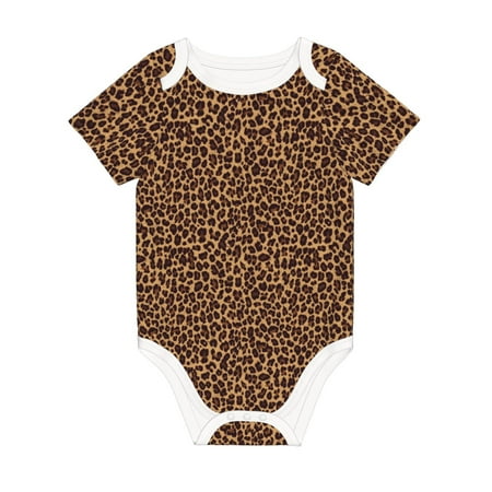 

Coaee Leopard Printed for Soft Cotton Baby Short-Sleeve Bodysuit Baby Girls Boys Bodysuit Romper