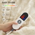thumbnail image 3 of MARNUR Heated Blanket Full Size, 72"x84" Electric Blanket Full with Faux Fur & Sherpa, Heating Blanket with 6 Heat Levels, 10H Timer, LED Display, Machine Washable, Tie-Dye Off-White, 3 of 10