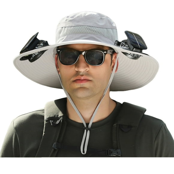 Toystoory Manténgase fresco y cómodo sombrero de enfriamiento solar para pescar, que es más conveniente para el montañismo Escalada Gris claro