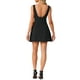 thumbnail image 4 of Vestido sin mangas de verano para mujer Inspire Chic, con escote barco, espalda descubierta, corte A, mini vestido, color negro, 4 of 6