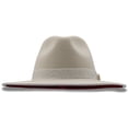 thumbnail image 3 of Modernique Collection: Montique White 3 1/8" Brim Red Bottom Wool Felt Dress Hat, 3 of 5