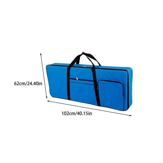VONKY 61 Note Piano Housse Rembourrée Sac Électronique Orgue Housse de Protection Anti-Choc Imperméable Pochette Sac à Dos avec Poignée Bleu