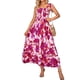 thumbnail image 3 of Vestido largo fruncido, vestido largo fruncido Vestido largo estampado Vestido largo femenino Aspecto llamativo, 3 of 9
