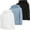 Black, Dusty Blue, White, variant on Boys Fleece Pullover Hoodies 3 Pack Long Sleeve Sweatshirts Kids Sizes 4-20
