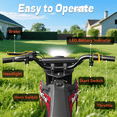 thumbnail image 5 of TOKTOO 36V Electric Dirt Bike for Kids, Peak 700W Kids Electric Dirt Bike, Gift for Boys Girls Aged 4-10Y, 3 Speed Modes, Max 15.5 MPH,13.7 Miles Long Range, 3 Headlight Modes, Red, 5 of 10