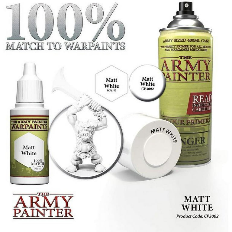 The Army Painter Color Primer Spray Paint Matt White 400ml 13.5oz