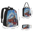 thumbnail image 2 of Balery Cartoon Train Hot Air Balloon Mochila Escolar 3 en 1 para Niños - Mochila Resistente con Lonchera Térmica y Estuche - Mochila Escolar para Niños y Niñas, 2 of 7