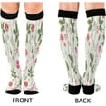 thumbnail image 2 of FREEAMG Roses and Butterflies Compression Socks for Women&Men Circulation-Best Support for Nurses,Running,Athletic-1 Pairs, 2 of 7
