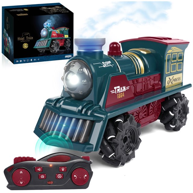 Tren De Vapor Con Control Remoto Con Niebla De Agua Y Efecto De Luz De Sonido Jet Rc Train Toy Auto Demo 2.4G Rc Drift Racing Train Con Batería De 500Mah Usb Recargable Jet Stunt Toy Gift Para Niños N Muyoka Hogar