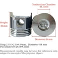 thumbnail image 3 of 3PCS 3TNV84 Piston+Piston Rings With 3TNV84 Full Gasket Kit For Yanmar 3TNV84 TNV84T 3D84E Engine For John Deere Tractor For Komatsu 3D84E-3 3D84E-5 PC35R-8 PC30R-8 PC30MR Excavator STD, 3 of 9