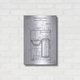thumbnail image 3 of Luxe Metal Art 'Coffee Machine Blueprint Patent White' Metal Wall Art, 16"x24", 3 of 9