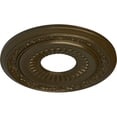 thumbnail image 3 of Ekena Millwork 20 5/8"OD x 6 1/4"ID x 1 3/8"P Lauren Ceiling Medallion (Fits Canopies up to 6 1/4"), Hand-Painted Brass, 3 of 6