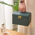 thumbnail image 4 of CHAO Joyero para mujeres y niñas (verde oscuro), joyero, joyero, organizador de almacenamiento para anillos, pulseras, pendientes, relojes, gafas, regalos de Navidad, 4 of 5