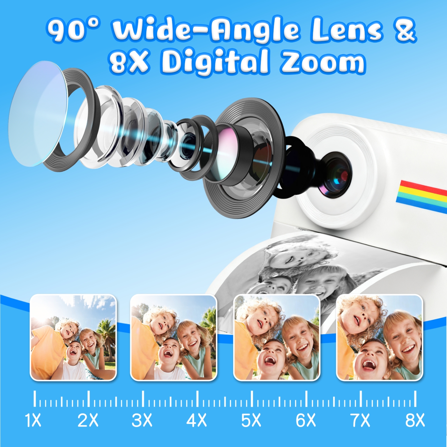 Askmuse Kids Instant Print Camera, 48MP, 1080P, 2.4" Screen photo 6