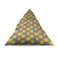 thumbnail image 4 of Abstract Art Lounger Chair Bag, Pop Art Inspired Memphis Style Tones Abstract 80's Retro Design, High Capacity Storage with Handle Container, Lounger Size, Yellow Pink Azure Blue, by Ambesonne, 4 of 5