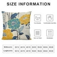 thumbnail image 5 of Shiartex Flowers Outdoor Pillow Covers , Teal Grey Mustard Yellow Floral Decorative Throw Pillows Cover,Spring Summer Navy blue Leaf  Square Pillowcase Decor Gifts for Home Patio Couch Sofa, 5 of 5