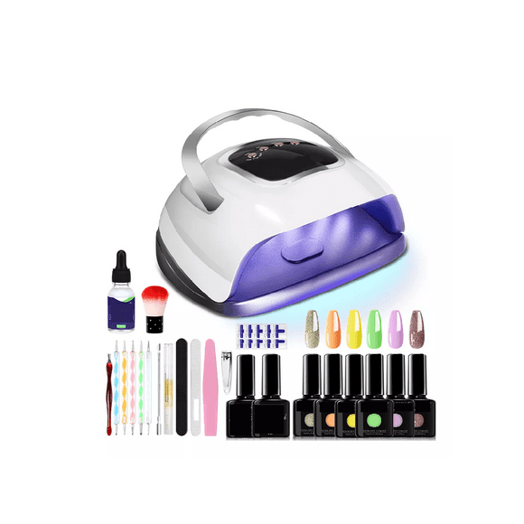 Kit De Uñas Lámpara De Uñas 220w/57 Led Uv/led Base+top