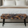 thumbnail image 5 of XYZCANDO Polyester Spandex Fabric Bench Seat Cover for Living Room Bedroom, Abrasion Resistant Pet Hair Resistant Bench Covers, Autumn Leaf Camo Print, 5 of 9