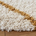 thumbnail image 3 of SAFAVIEH Hudson Amias Plush Geometric Shag Area Rug, Ivory/Gold, 4' x 4' Round, 3 of 8