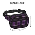 thumbnail image 2 of The Double-Layer Waist Bag Features A 6.3×9.1×2.8in Nylon Zipper And A Pull With A Zipper Compartment Purple Buffalo Plaid Check Tartan Scotland_1, 2 of 8
