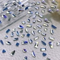 thumbnail image 1 of Juego de 150 piezas de diamantes de imitación de cristal para uñas, fondo plano de cristal de diamante 3D multiforma, para decoración de uñas, manualidades, teléfonos, ropa, joyería, 1 of 6