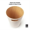 thumbnail image 5 of Umbra 2 gal Woodrow Wood Open Top Bathroom, Bedroom, Office Trash Can, White, 5 of 15