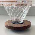 thumbnail image 4 of V60 Verter sobre el goteador de café Verter sobre la cafetera con base de madera de nogal negro para el hogar Café Restaurantes Liviano Fácil de usar Soledad Tazas de café con fugas, 4 of 10