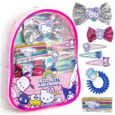 Hello Kitty and Friends - Backpack Hair Accessories Set for Girls Ages 3  by Townley Girl