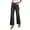 Black, variant on Women's High Waisted Wide Leg Jeans Button Fly Cargo Pocket Cropped Denim Pants