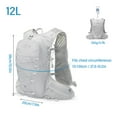 thumbnail image 3 of Sac à Dos d'Hydratation Cyclisme 12L Léger Gilet de Cyclisme Sac à Dos Adapté pour Course en Plein Air, Camping, Randonnée et Alpinisme, 3 of 8