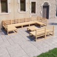 thumbnail image 1 of vidaXL 10 Piece Garden Lounge Set Solid Pinewood, 1 of 4