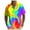 Green, variant on JLFKNG Summer Shirts For Men Short Sleeve Shirts For Men Colorful Rainbow Printed Buttons Up Breathable Loose Fit Shirt Tops Suitable For Outdoor Sports