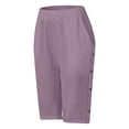 thumbnail image 6 of jiaxiM Capri Pants for Women Cotton Linen High Waisted Pants Dressy Casual Elastic Waist Cropped Trousers Summer Breathable Clothes with Pocket, 6 of 7