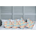 thumbnail image 2 of Ambesonne Tribal Throw Pillow Cover 4 Pack, 4 Elements Retro Art, 18", Marigold Teal Blue, 2 of 5