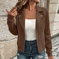 thumbnail image 2 of HAiming Dressy Casual Jackets for Women Long Sleeve Zipper Collared Classic Jackets Fall Winter Going out Jackets, 2 of 9