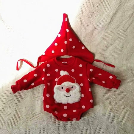 

DancePeanut Fashion Baby Romper Infant Newborn Christmas Rompers Red New Year Costumes Cartoon Print Toddler Boys Girls Jumpsuits Clothes