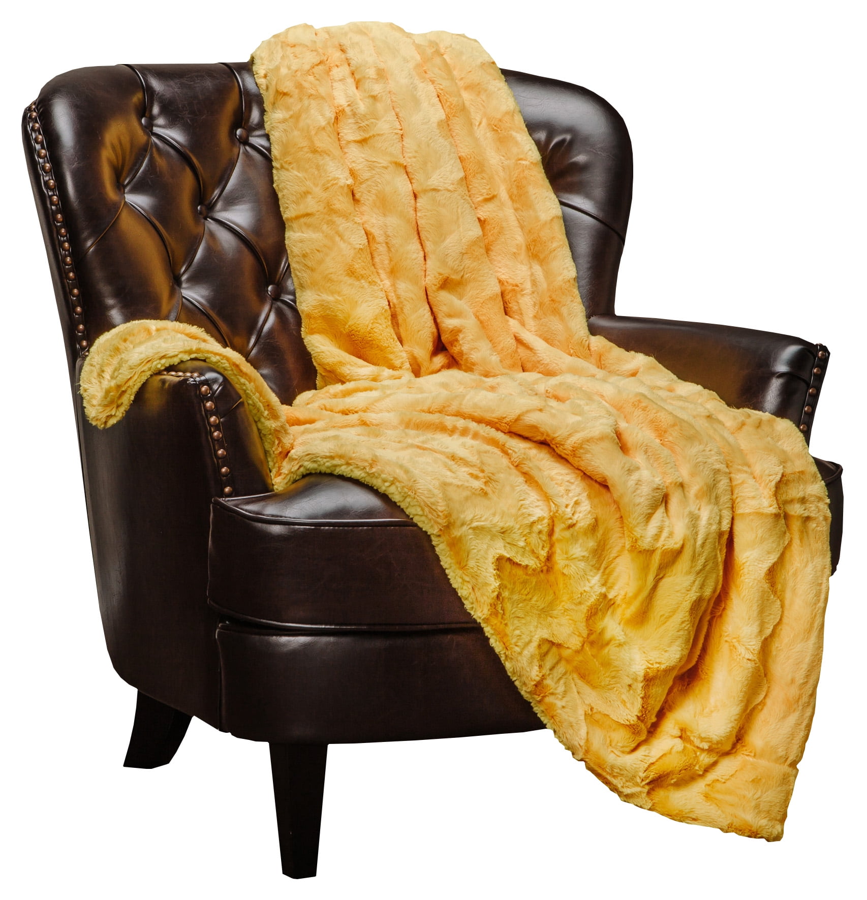 Chanasya Fur Throw Blanket for Bed Couch Chair Daybed Soft Wave